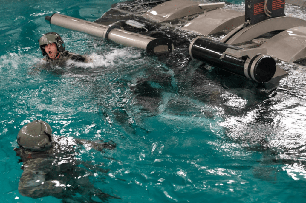 File photo of dunker training